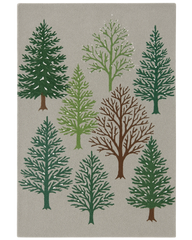 Winter Forest Hand-Tufted Wool Rug – Christmas Rug & Holiday Rug Décor.