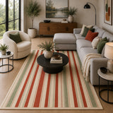Christmas striped rug