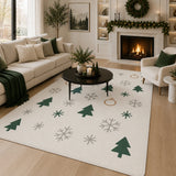 Christmas tree snowflake rug