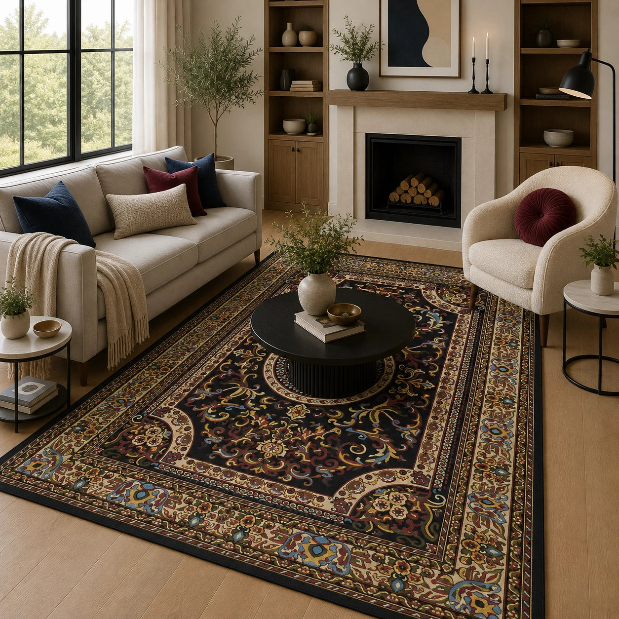 Classic burgundy rug