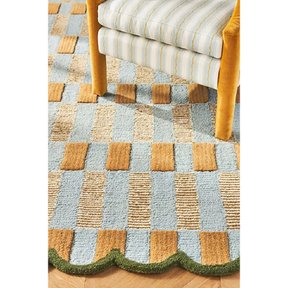 checkered rug