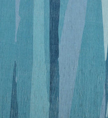 Modern area rug featuring coastal blue and seafoam green hues.