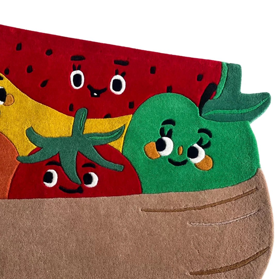 Exclusive Hand-Tufted Fruit Basket Rug in Premium Wool