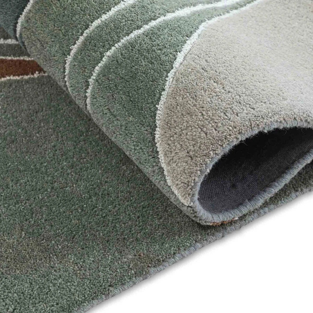 Luxury Hand-Tufted Wool Rug with Contemporary Artistic Pattern.