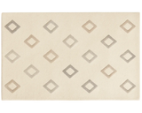 Modern cream geometric diamond rug for living room interiors.