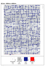 Modern crackle design rug in soft cream and navy blue tones