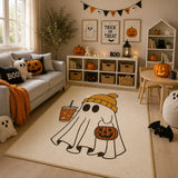 Cute ghost rug