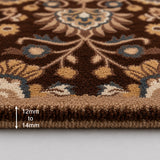Dark brown wool rug