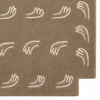 Desert gestures wool area rug