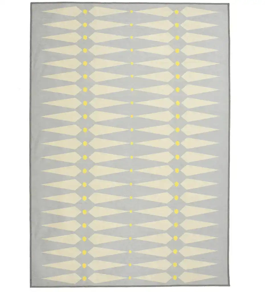 Cream Diamond Pattern Rug Diamond Pattern Rug - Machine Washable – Mannat Rugs