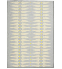Diamond pattern rug with modern geometric design.