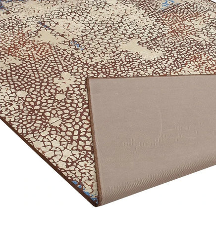 Durable mosaic patterned rug for bohemian and transitional spaces.