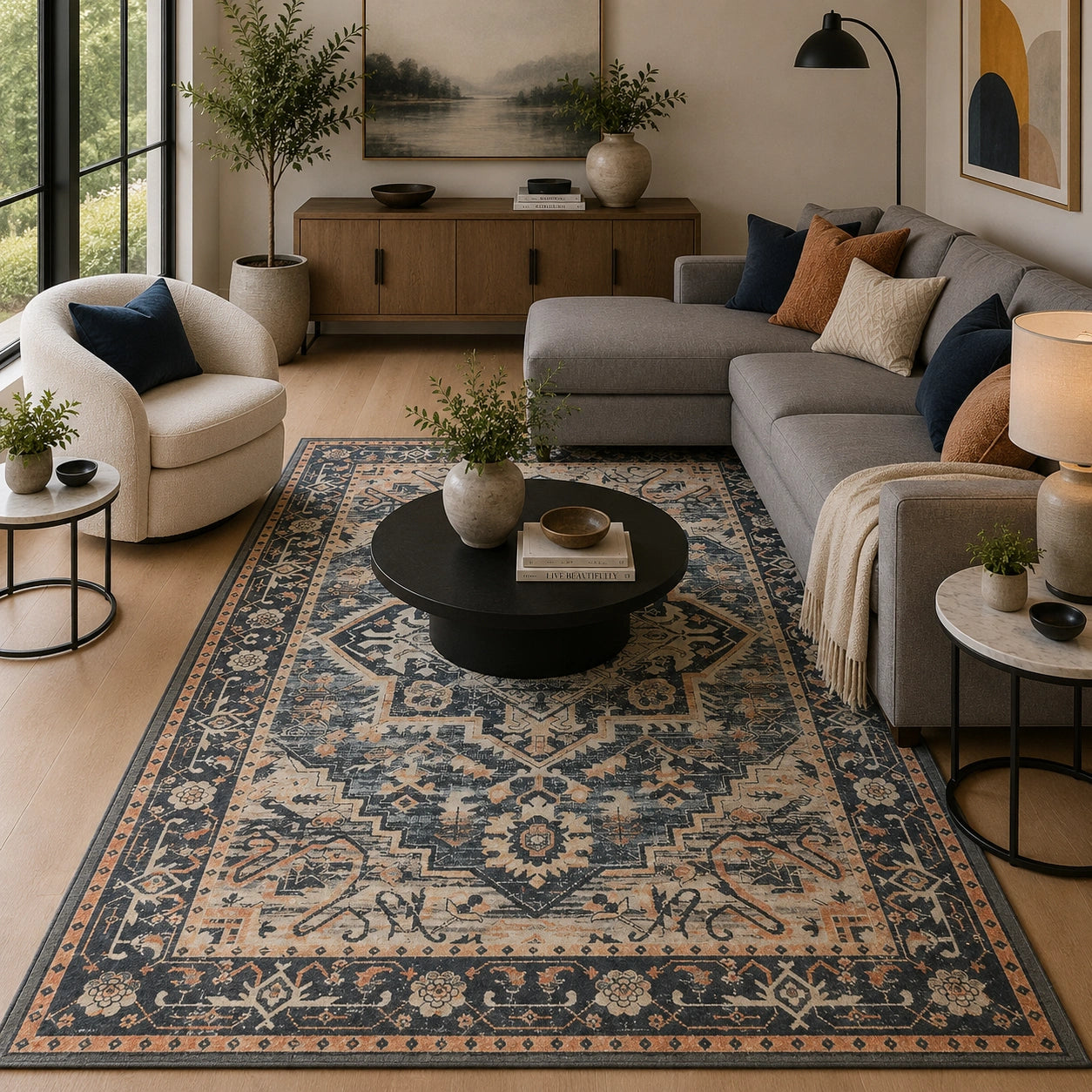 Distressed rug