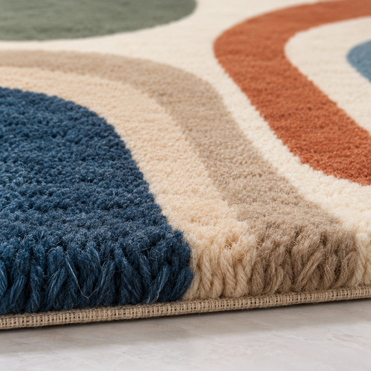 Earthbound Arches geometric Wool  Rug 