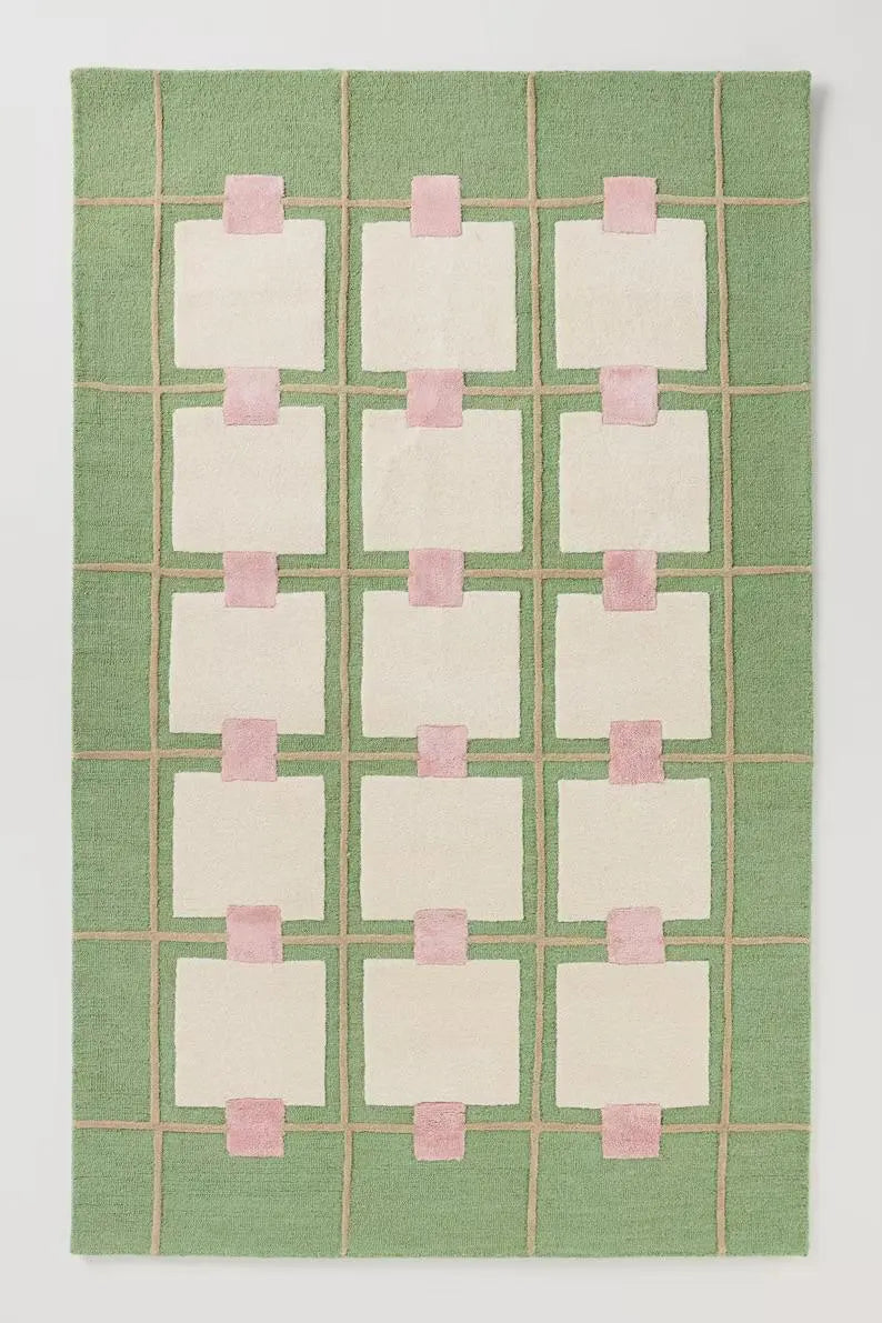 Emerald green rug