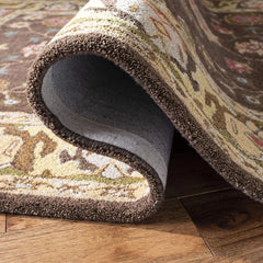 Beige and brown rug