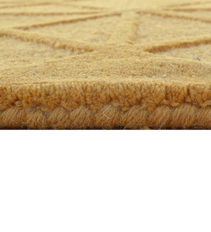 Premium hand-tufted wool rug with gold embossed pattern