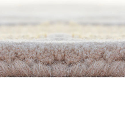 Gold and beige embossed rug for living room decor