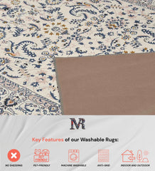 Stylish gray medallion rug ideal for traditional and transitional spaces.