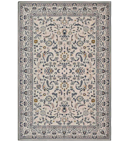Gray Medallion Rug with elegant vintage-inspired design.