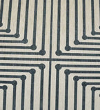 Gray and beige geometric modern rug with interconnected line pattern from Mannat Rugs