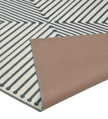 Soft and durable gray geometric area rug.