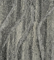 Luxury wool rug in grey, charcoal, and silver abstract tones