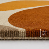 Gray and cream wool rug