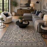 Gray medallion rug