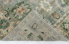 Premium green traditional Oriental rug for living and dining rooms