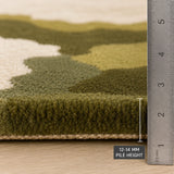 Green camouflage rug