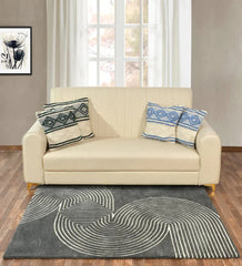 grey abstract rug