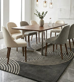 Gray Modern Abstract Area Rug - Hand Tufted