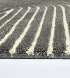 Gray Modern Abstract Area Rug - Hand Tufted