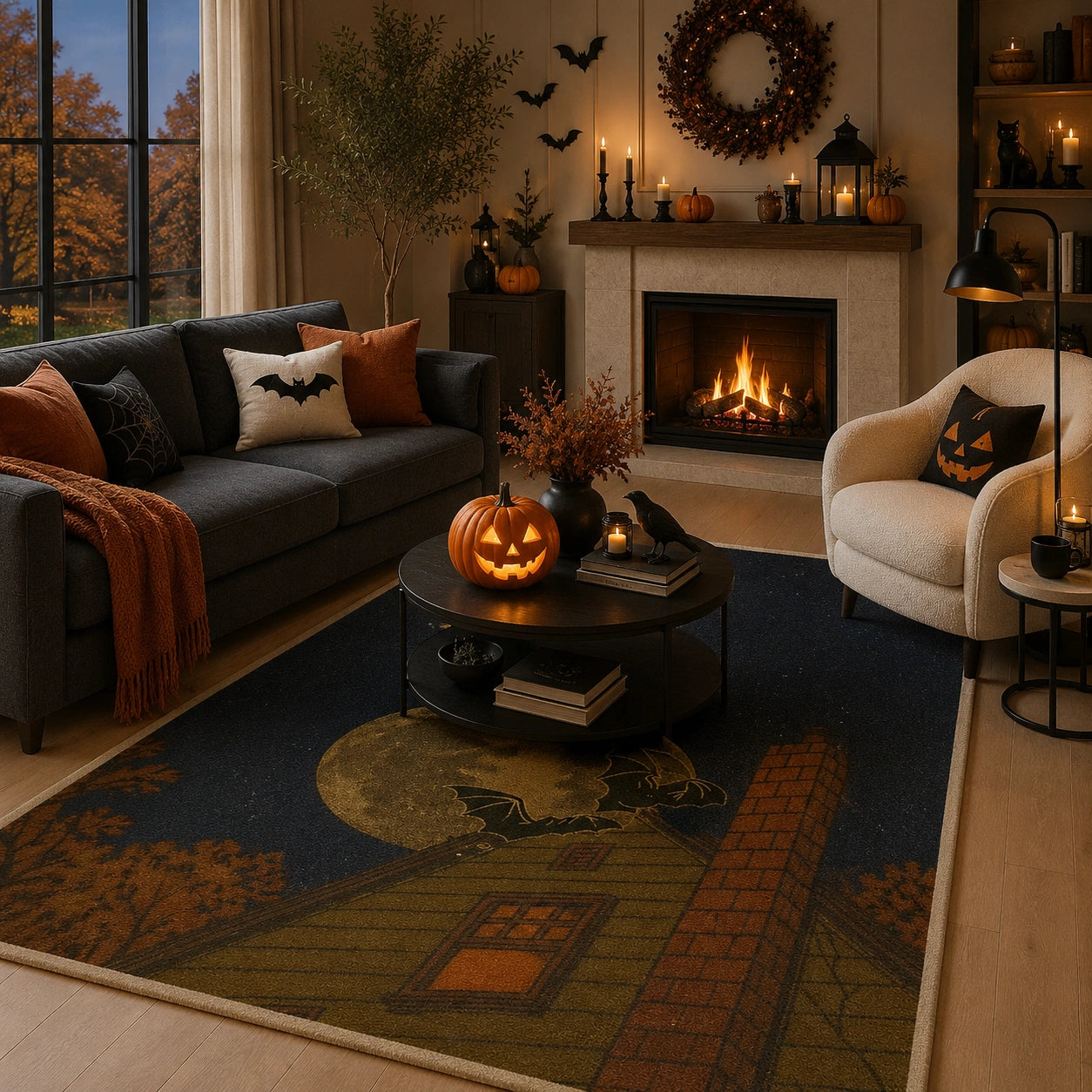 Haunted house rug
