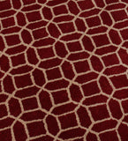Burgundy Geometric Area Rug -Hand Tufted
