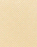 Soft ivory wool rug with sculpted diamond texture handmade in India.