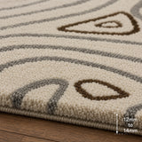 Ivory brown cosmic wool rug