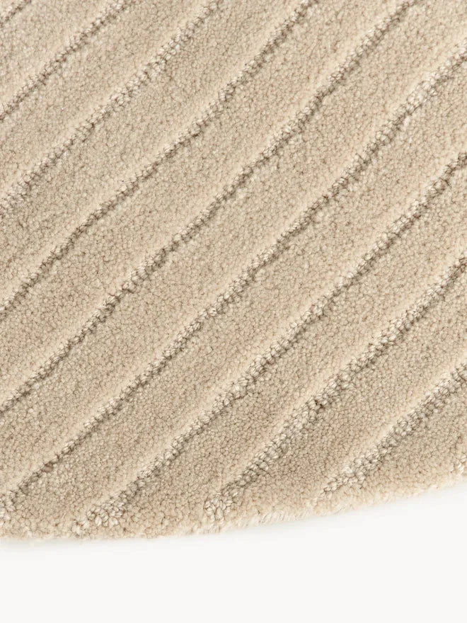 Ivory Contour Wool Area Rug 