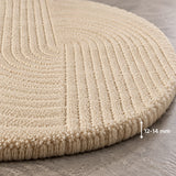 Ivory Contour Wool Rugg