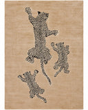 Leopard story hand tufted rug