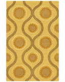 Golden Hand-Tufted Wool Medallion Rug – Luxury Modern Rug Design.
