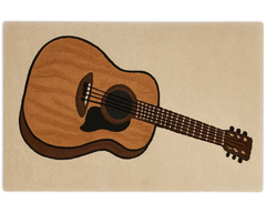 Luxury guitar area rug featuring realistic acoustic detailing.