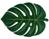 Tropical green monstera leaf rug – handcrafted premium design.