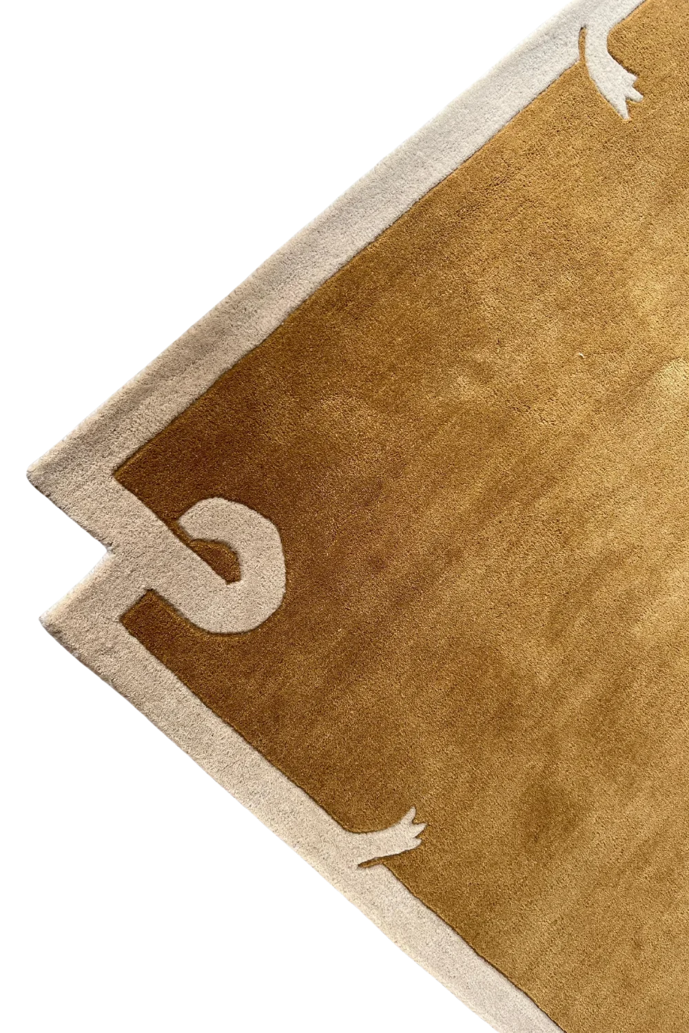 Contemporary hand-tufted rug in earthy tones with abstract accents.