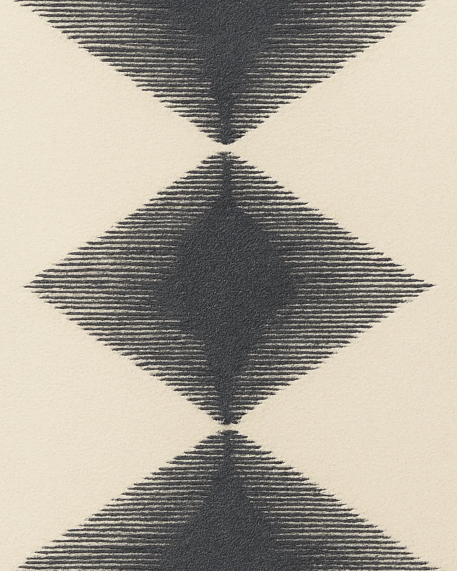 Minimalist geometric wool rug – cream and charcoal contrast.