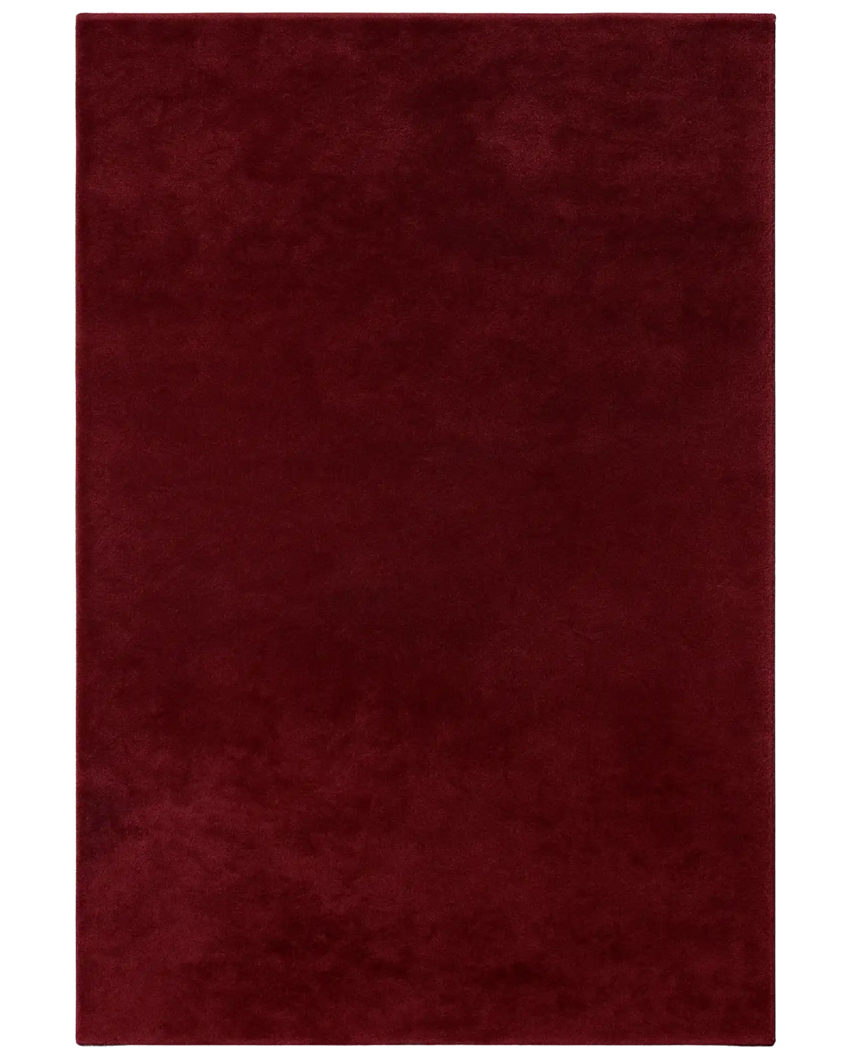 Luxury solid cherry red hand-tufted wool rug for modern interiors.