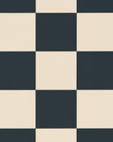 Non-slip checkered runner rug machine washable