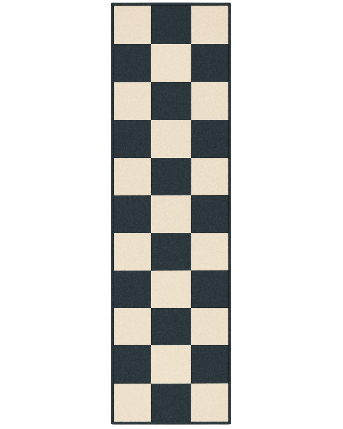 Modern checkered rug runner washable