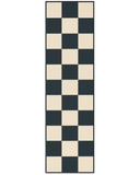 Modern checkered rug runner washable